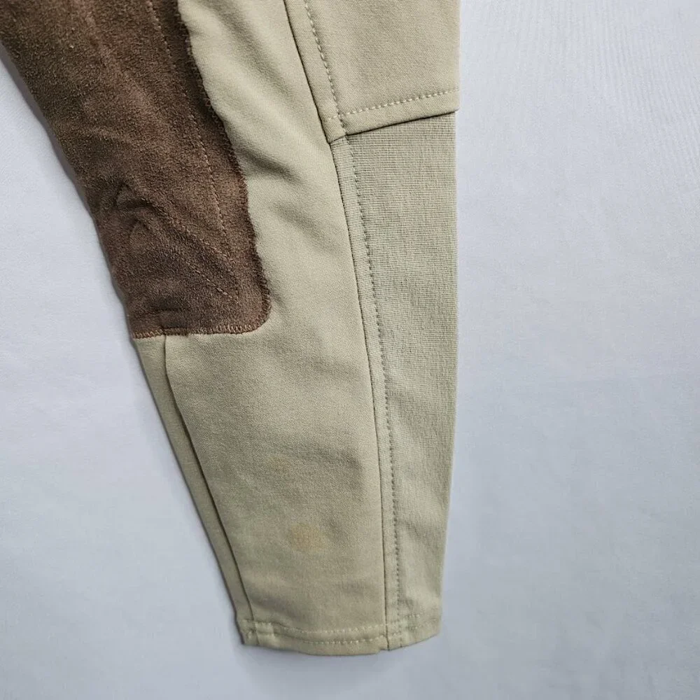 NEW Women's ARIAT Pro Circuit Knee Patch Breeches 26R Khaki Horse Riding Pants - Picture 5 of 7